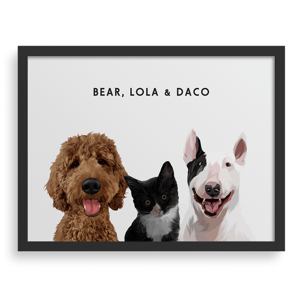 Retrato de mascota personalizado