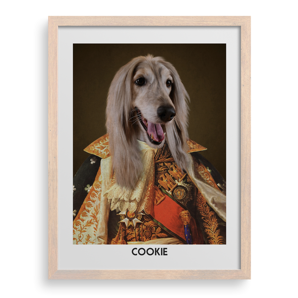 Retrato de mascota princesa personalizado