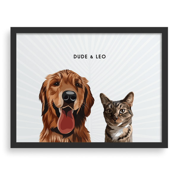 Retrato de dos mascotas