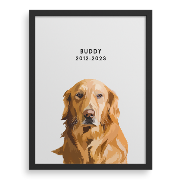 Retrato conmemorativo personalizado de mascota