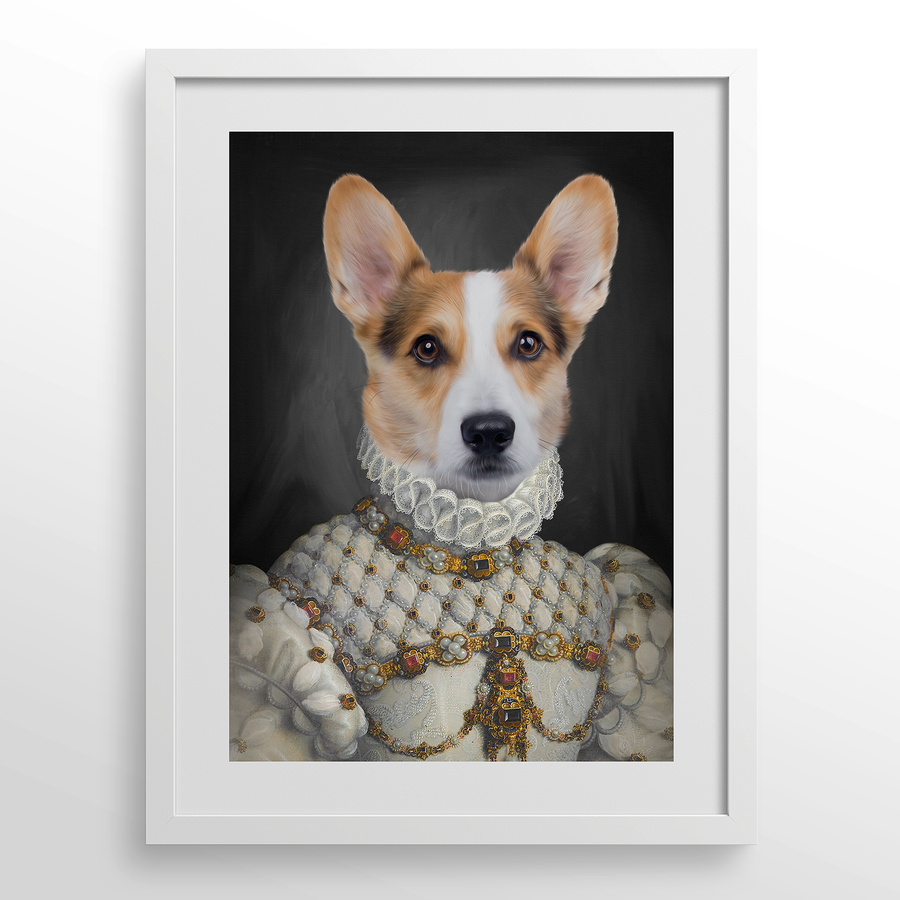 Retrato de mascota personalizado de la dama apropiada
