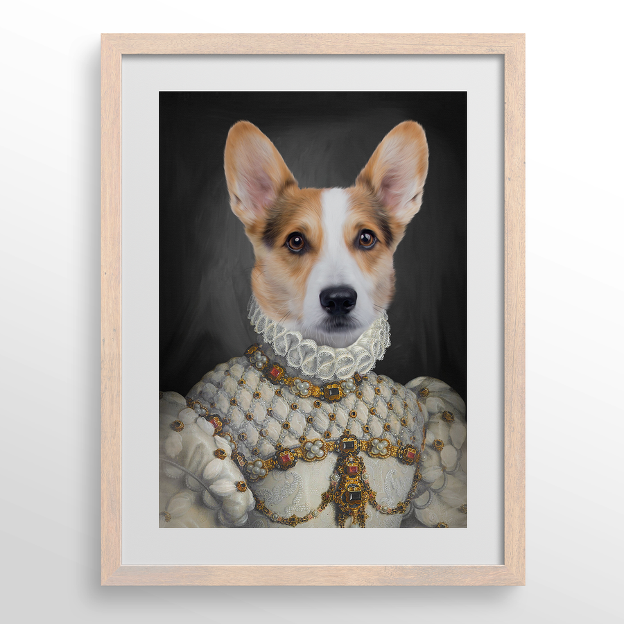 Retrato de mascota personalizado de la dama apropiada
