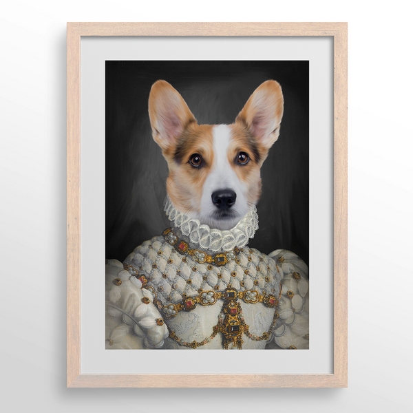 Retrato de mascota personalizado de la dama apropiada
