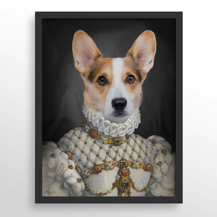 Retrato de mascota personalizado de la dama apropiada