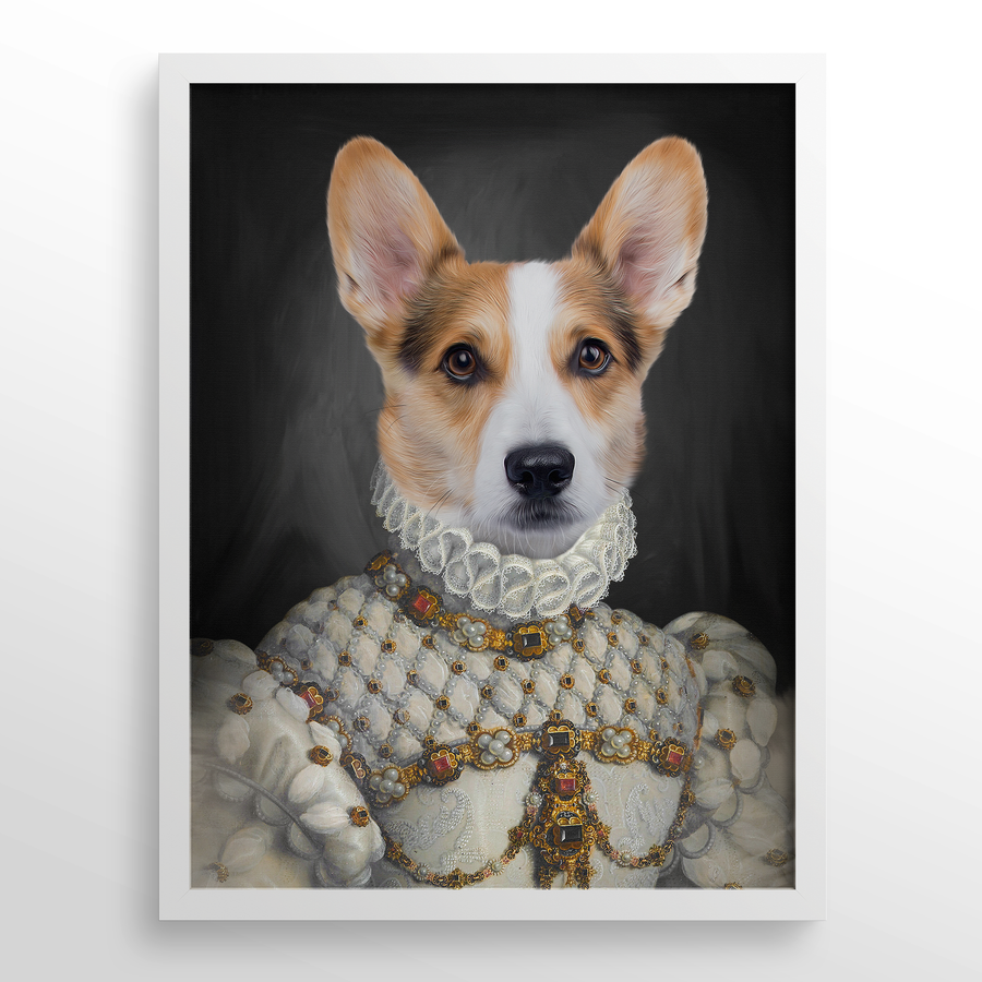 Retrato de mascota personalizado de la dama apropiada