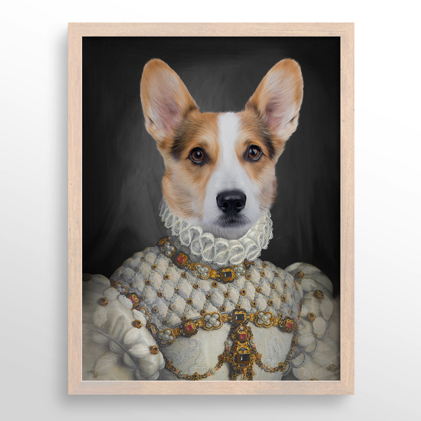 Retrato de mascota personalizado de la dama apropiada