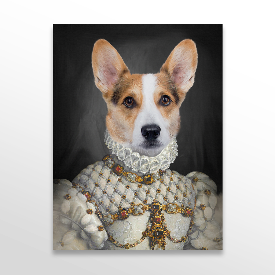 Retrato de mascota personalizado de la dama apropiada