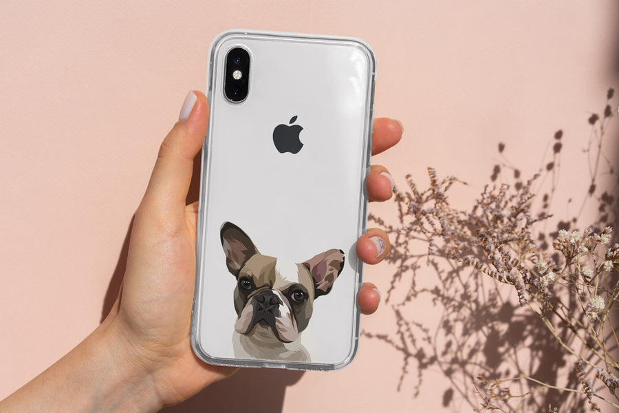 Cover de teléfono con retratos de mascotas