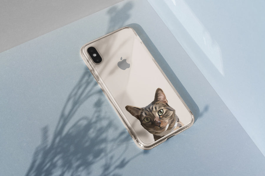 Cover de teléfono con retratos de mascotas