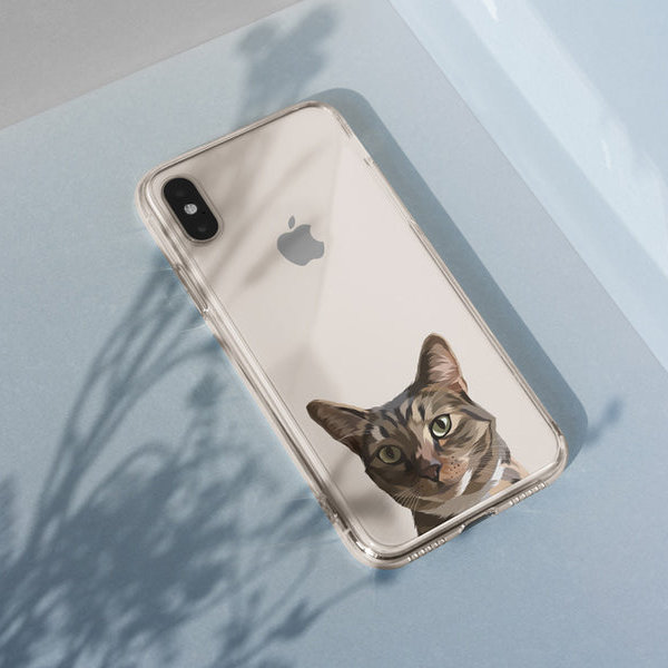 Cover de teléfono con retratos de mascotas