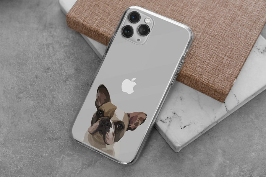 Cover de teléfono con retratos de mascotas
