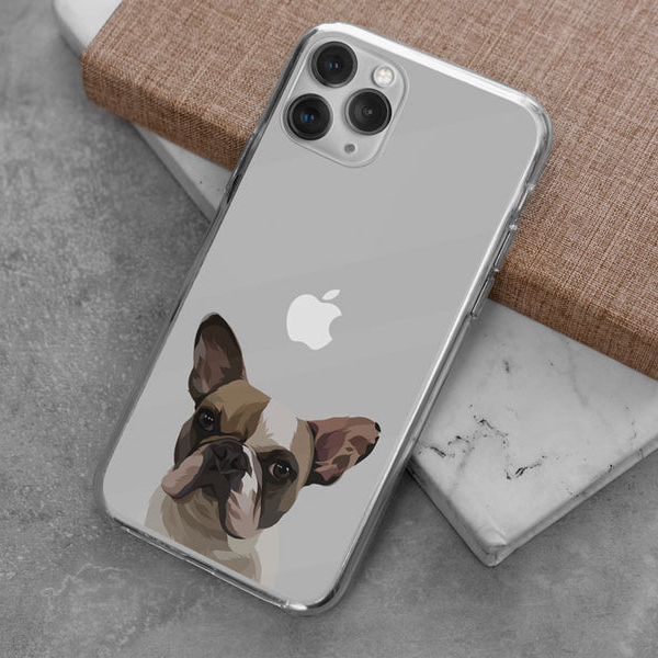 Cover de teléfono con retratos de mascotas