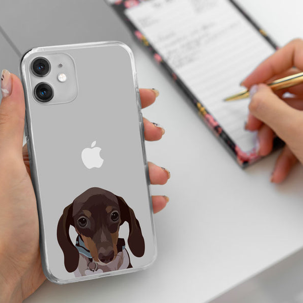 Cover de teléfono con retratos de mascotas