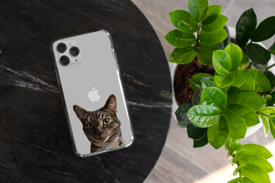 Cover de teléfono con retratos de mascotas