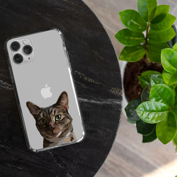 Cover de teléfono con retratos de mascotas