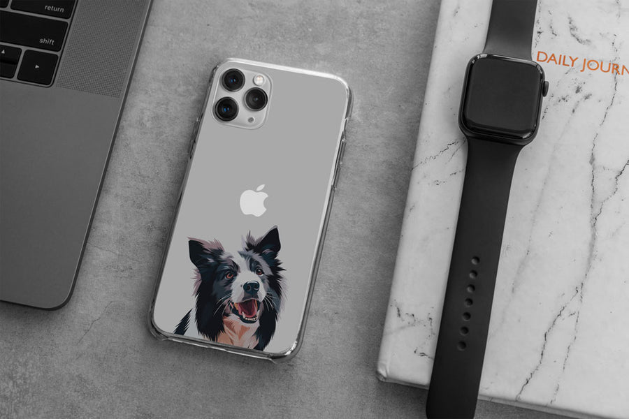 Cover de teléfono con retratos de mascotas
