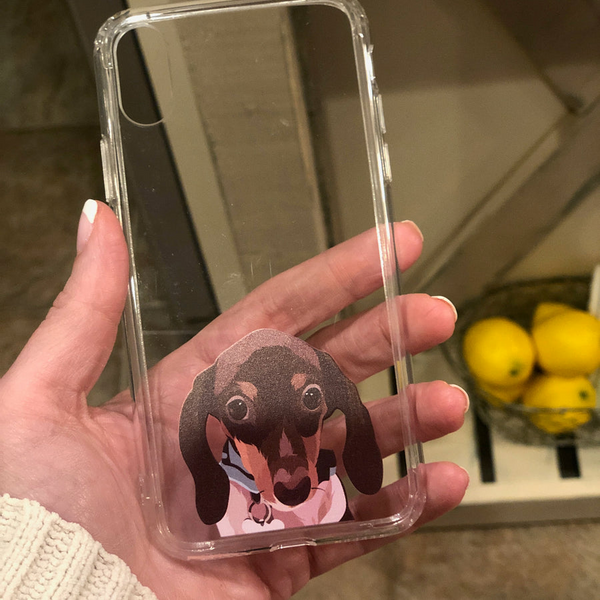 Cover de teléfono con retratos de mascotas