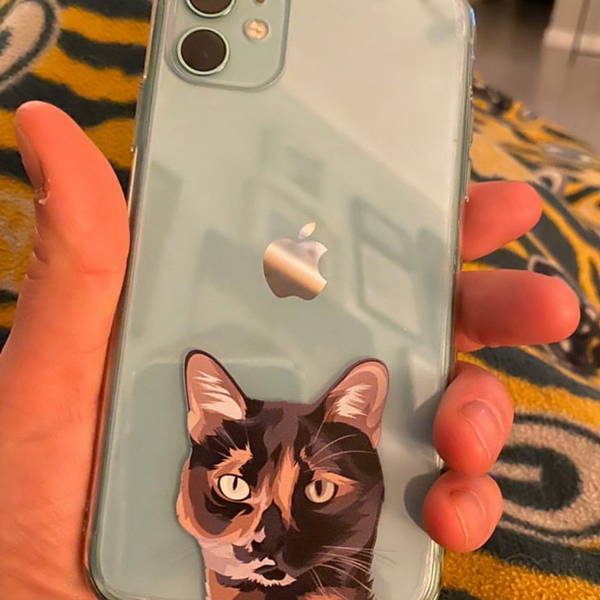 Cover de teléfono con retratos de mascotas