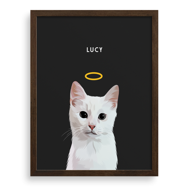Retrato conmemorativo de mascota con halo