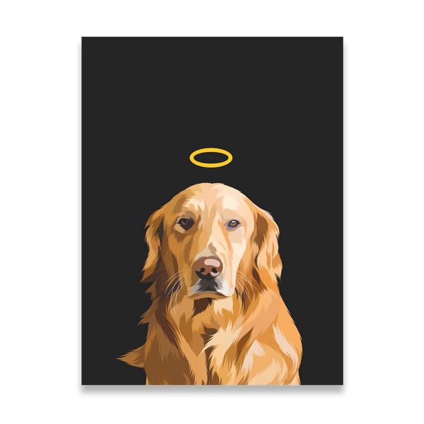Retrato conmemorativo de mascota con halo