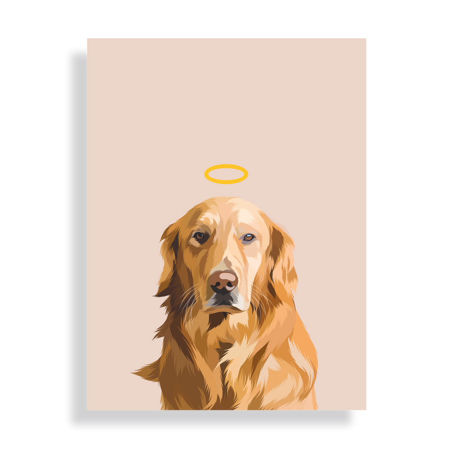Retrato conmemorativo de mascota con halo