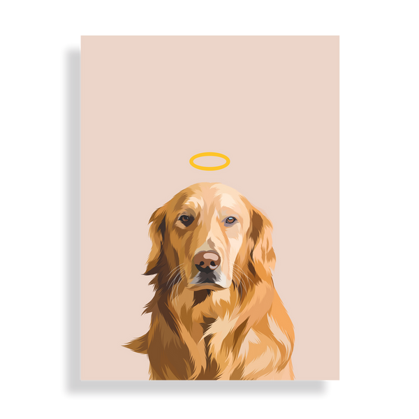 Retrato conmemorativo de mascota con halo