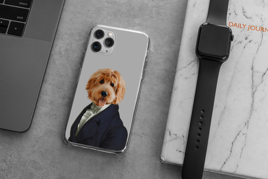 Fundas para teléfono con retratos de mascotas dignos de un caballero