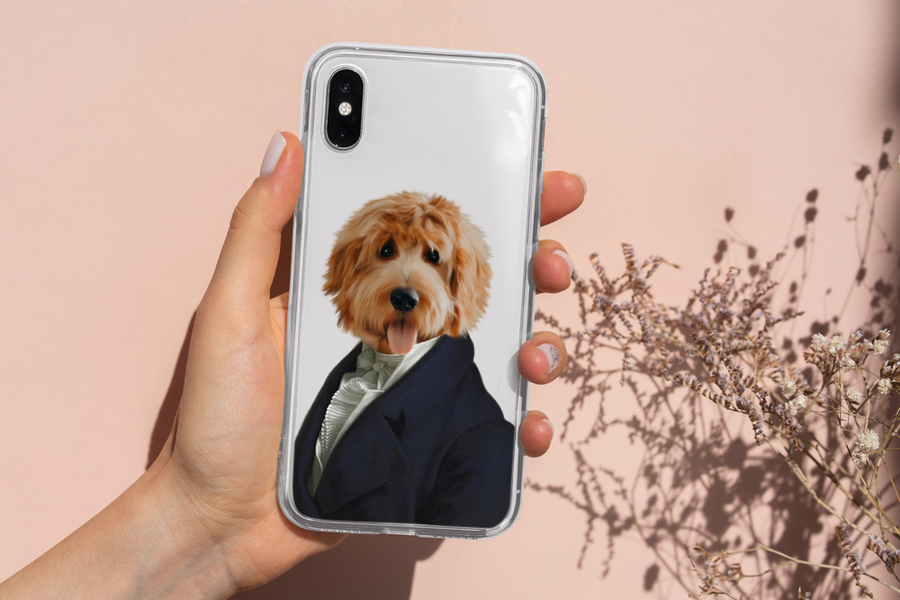 Fundas para teléfono con retratos de mascotas dignos de un caballero