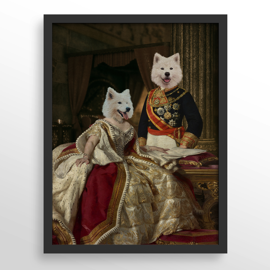 Retrato personalizado del rey y la reina