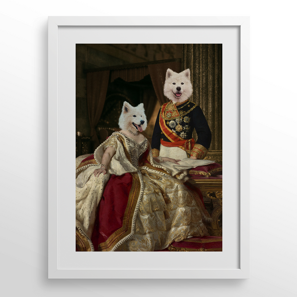 Retrato personalizado del rey y la reina