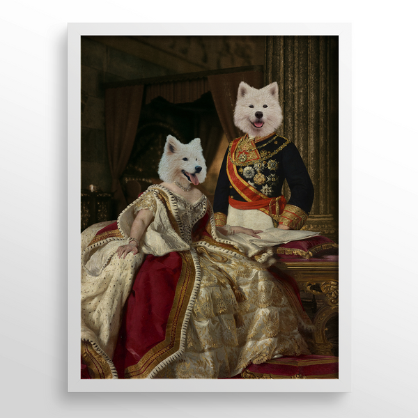 Retrato personalizado del rey y la reina