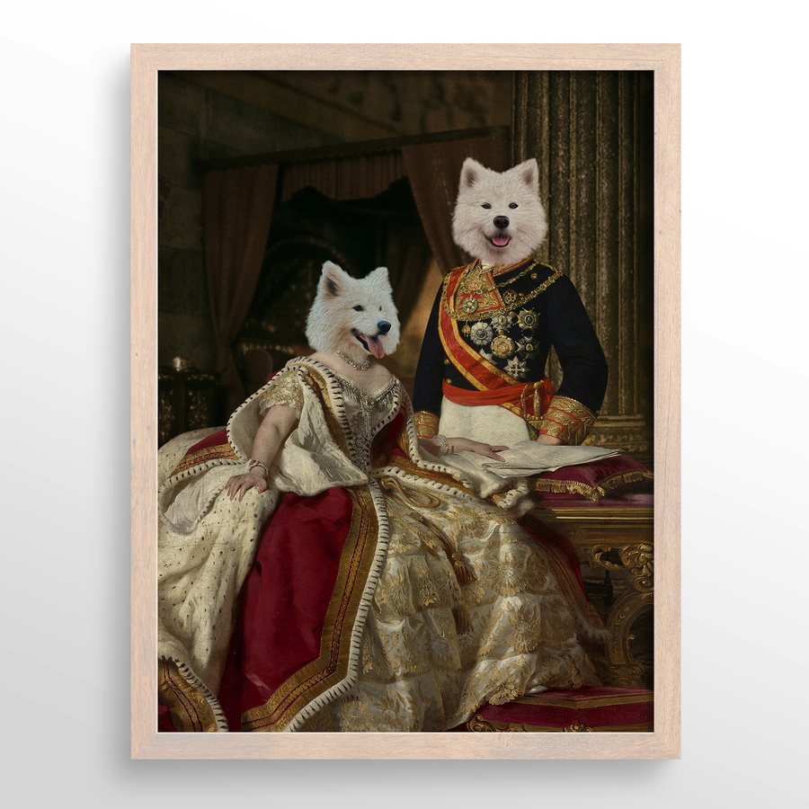 Retrato personalizado del rey y la reina