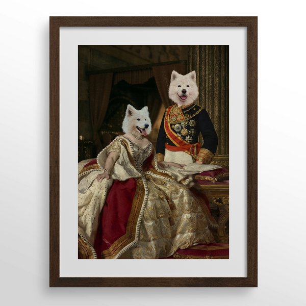Retrato personalizado del rey y la reina