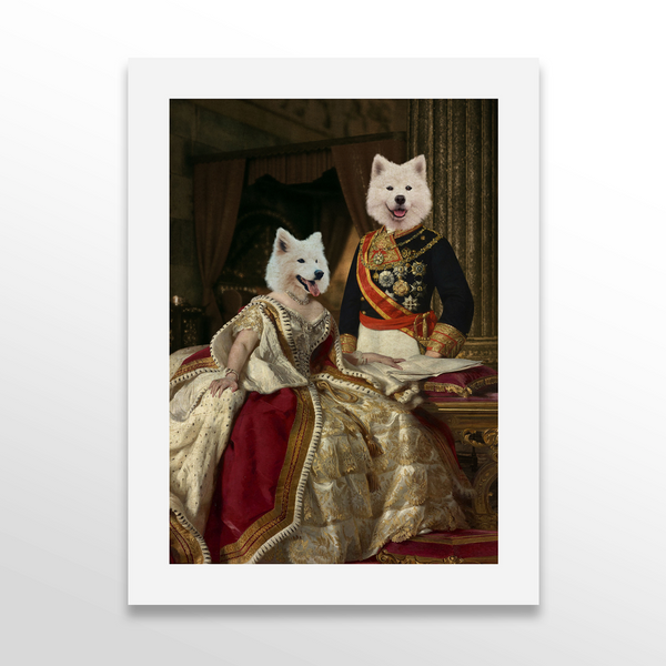Retrato personalizado del rey y la reina