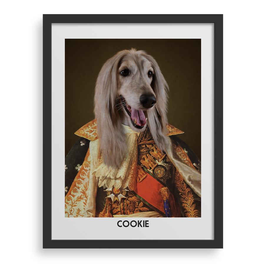 Retrato de mascota princesa personalizado