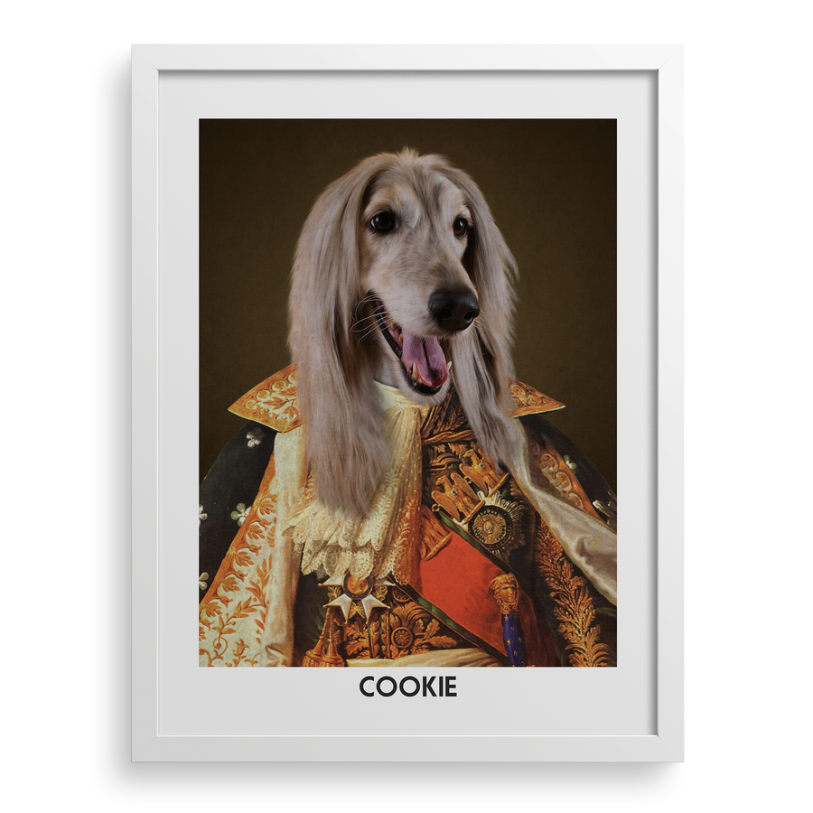 Retrato de mascota princesa personalizado
