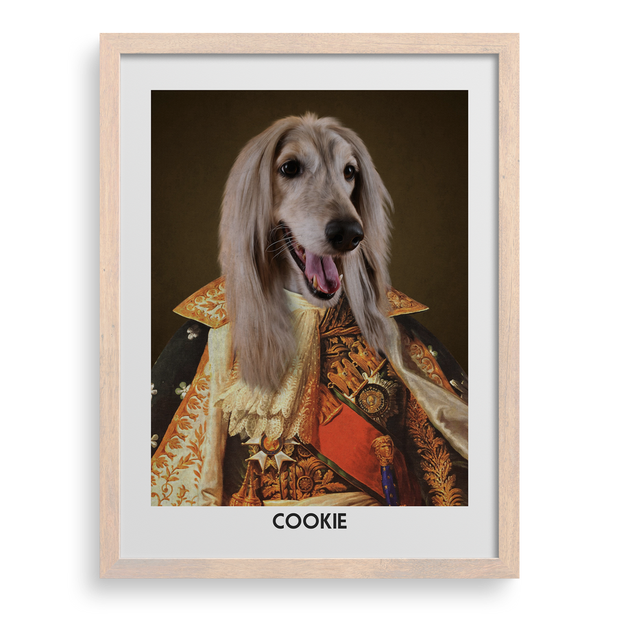Retrato de mascota princesa personalizado