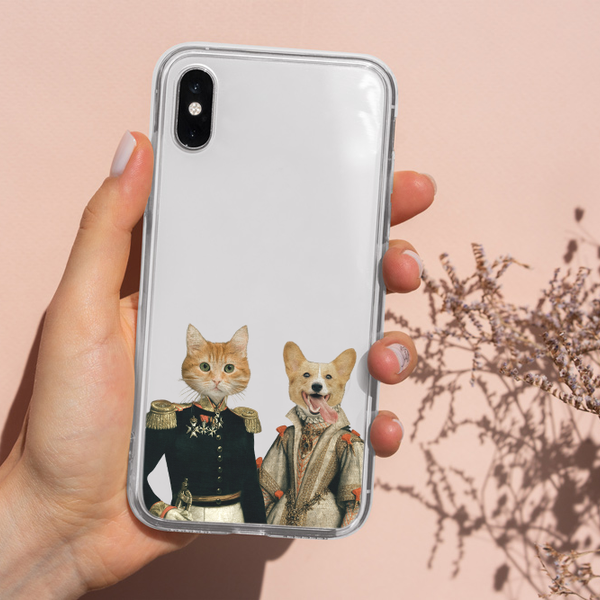 Fundas para teléfono con retratos de mascotas de duques y duquesas