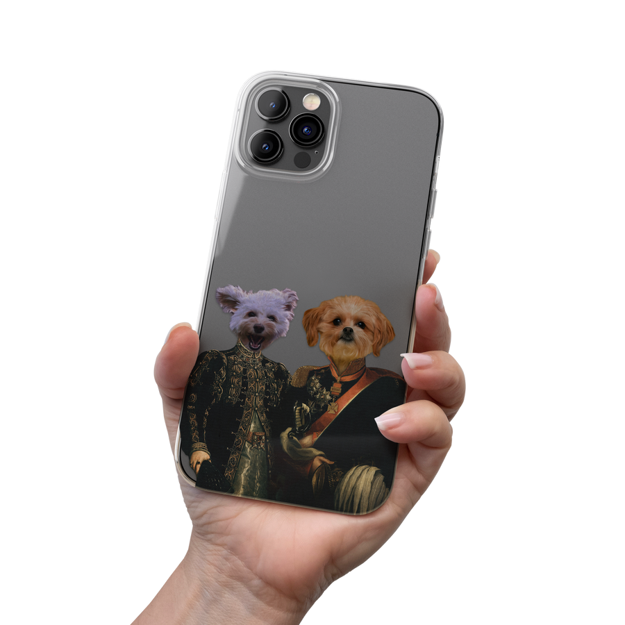 Majestic Duo - Fundas para teléfono con retrato de mascota