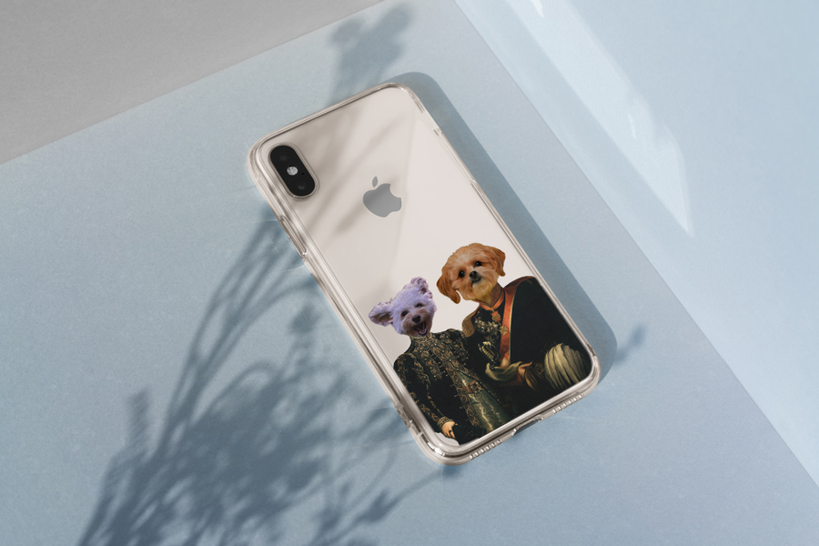 Majestic Duo - Fundas para teléfono con retrato de mascota