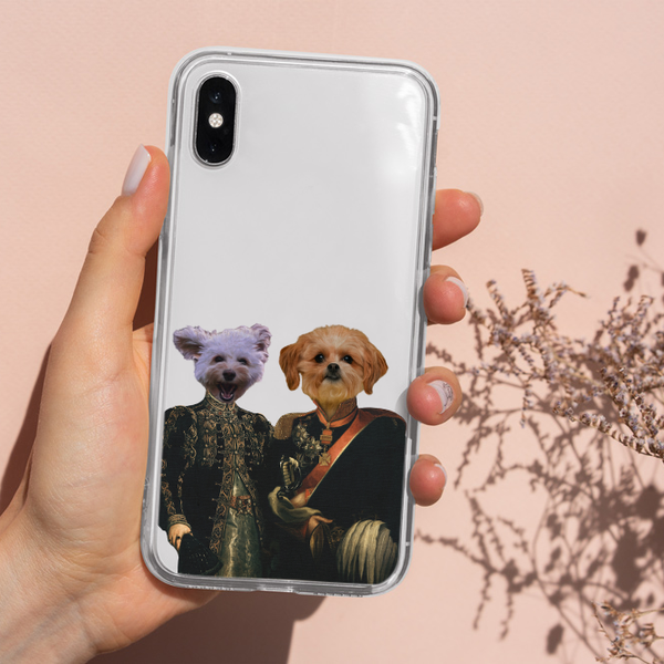 Majestic Duo - Fundas para teléfono con retrato de mascota