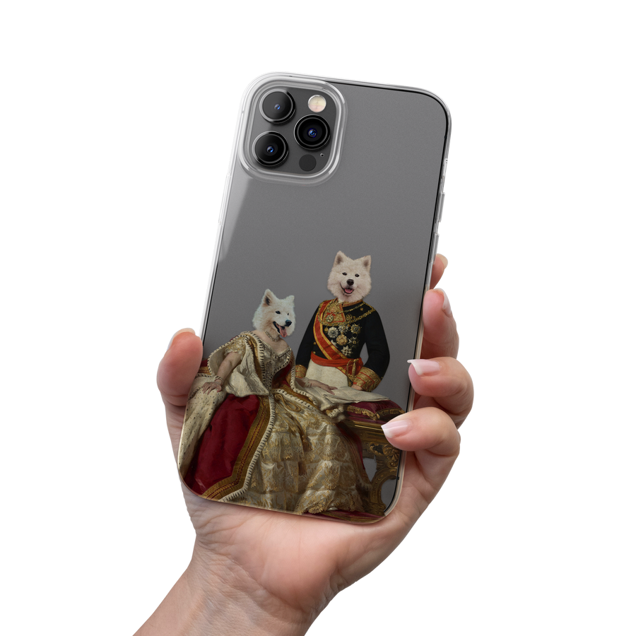 Covers para celular con retratos de mascotas del rey y la reina