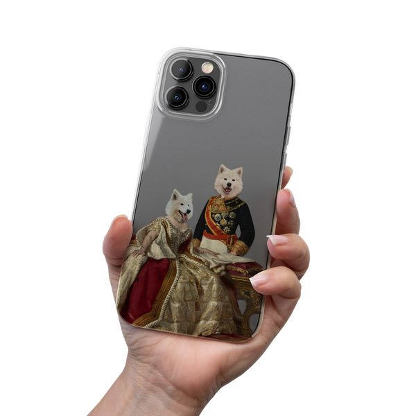 Covers para celular con retratos de mascotas del rey y la reina