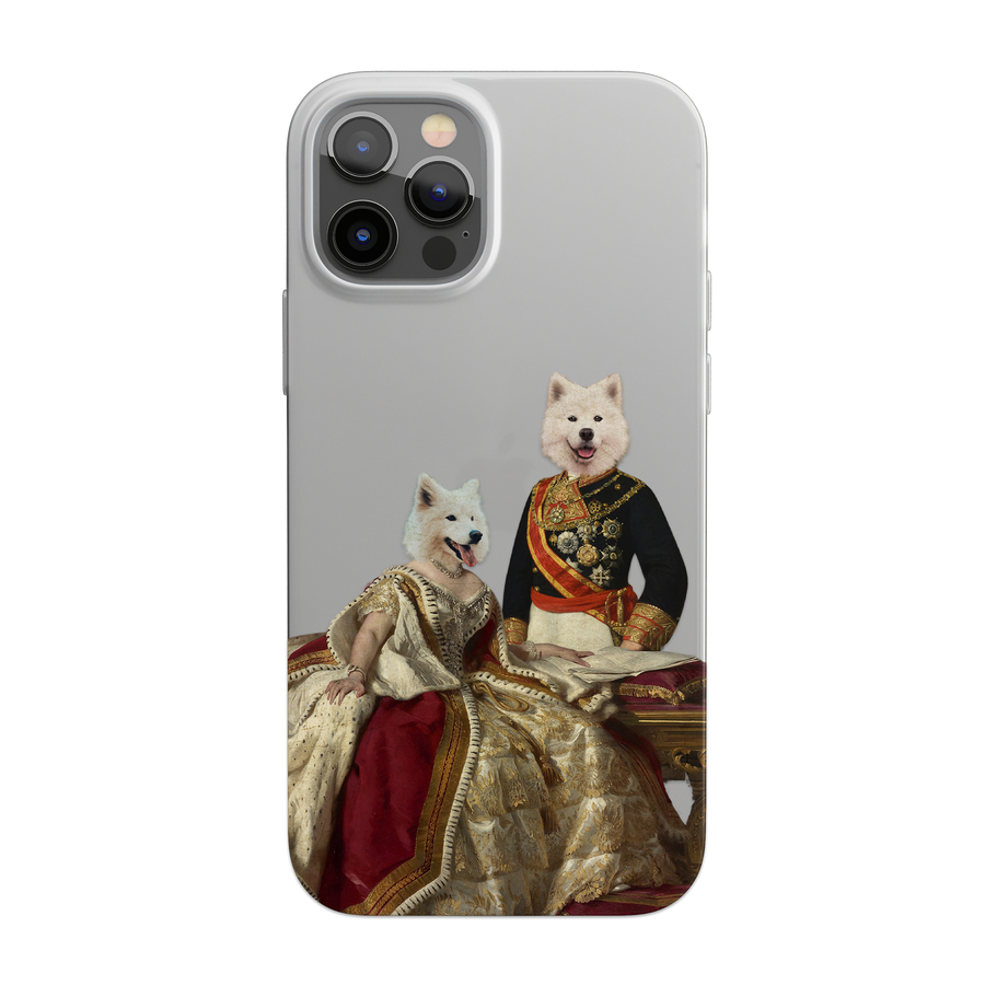 Covers para celular con retratos de mascotas del rey y la reina
