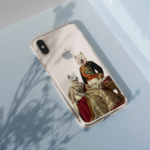 Covers para celular con retratos de mascotas del rey y la reina