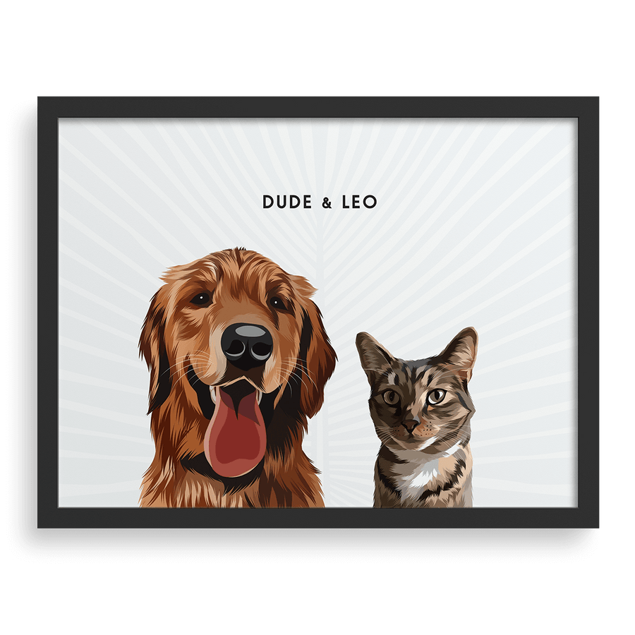 Retrato de dos mascotas