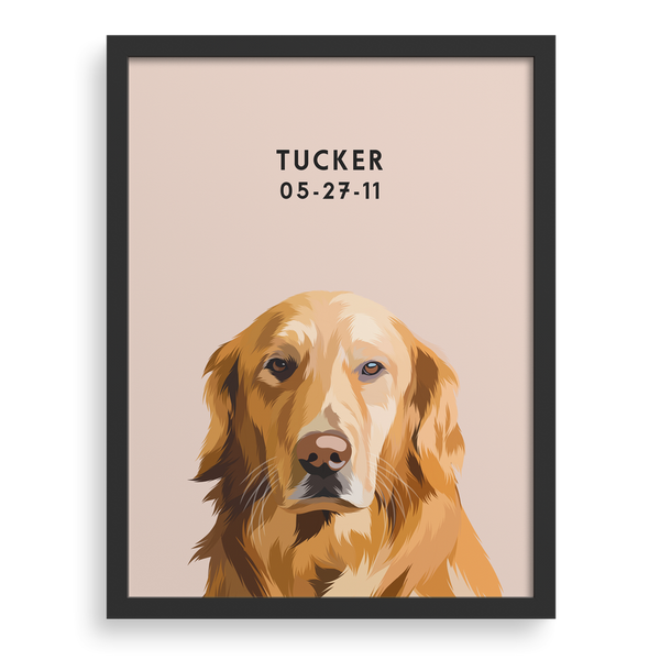 Retrato conmemorativo personalizado de mascota