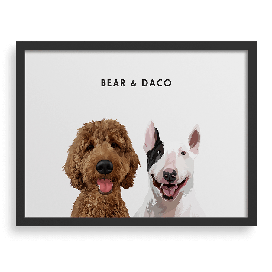 Retrato de dos mascotas