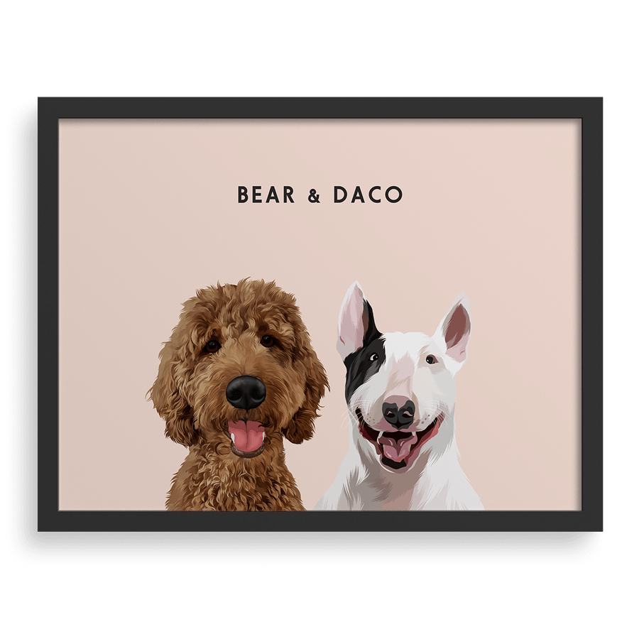Retrato de dos mascotas