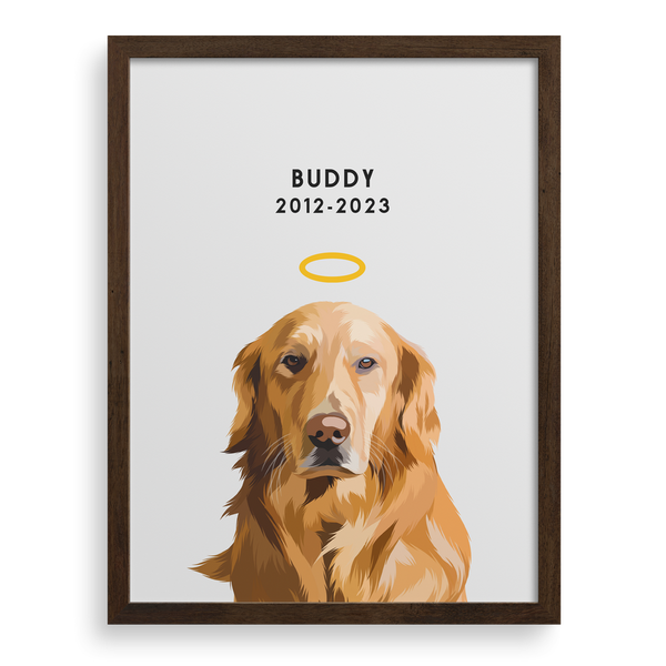 Retrato conmemorativo personalizado de mascota